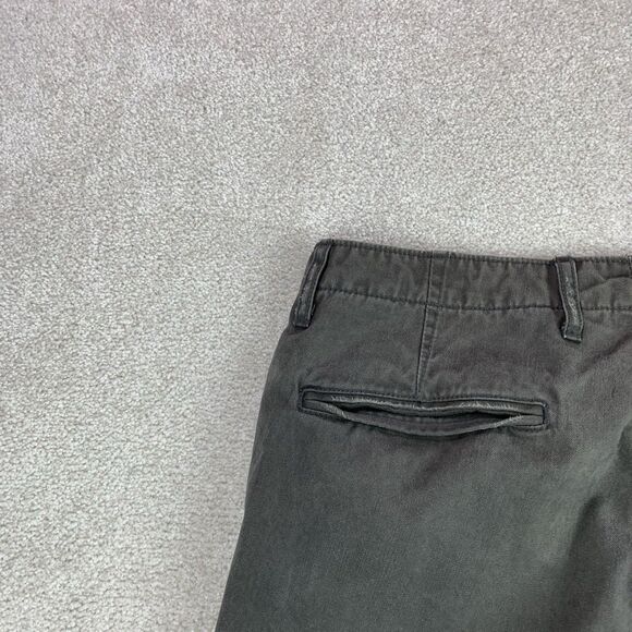 J.Crew Vintage Button Fly Khaki Chino Pants Men 33x32 Cotton Officer - Picture 11 of 16